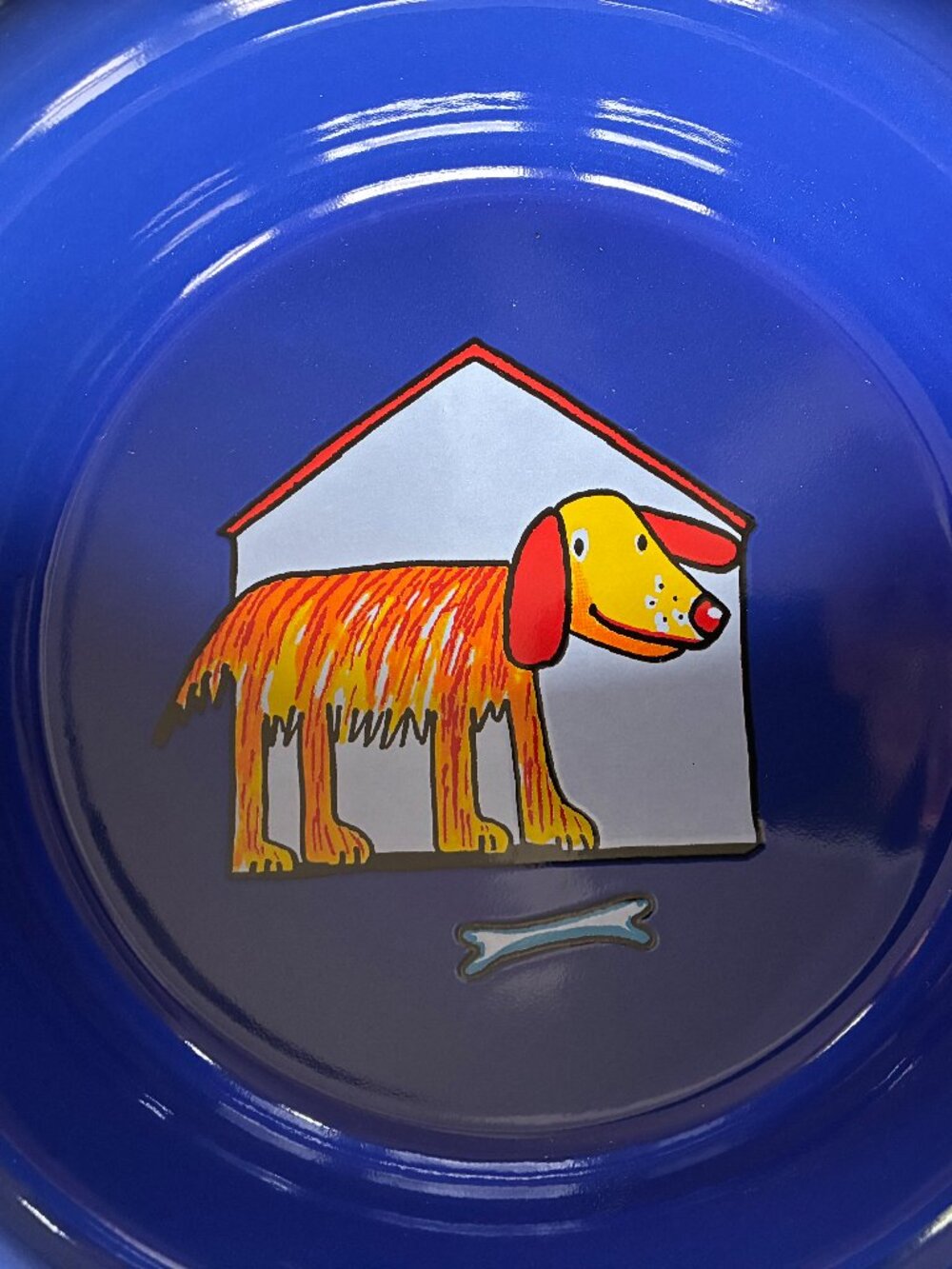 Unique enamelware dog bowls in two sizes imported from Czech Republic